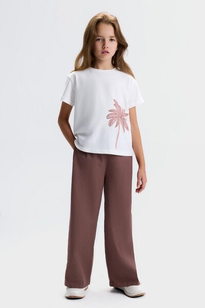 NK Pantaloni Parfait pentru fete 8-14 ani maro