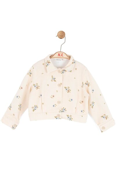 NK سترة ربيعية للفتيات الصغيرات من عمر 1-4 سنوات كريمي اللون