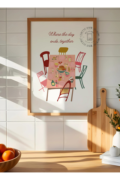 DES VU PRINT Mutfak Temalı Çerçevesiz Poster, Pinterest Temalı Mutfak Posteri