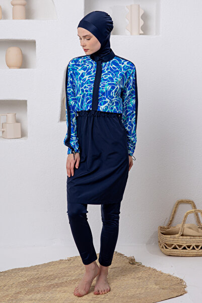 Adasea Estına Parachute Gilet Long Sleeve Hijab Swimsuit 1402