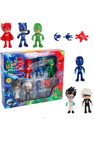 WBC TOYS مجموعة ألعاب شخصيات بي جي ماسكس للأطفال، 10 قطع