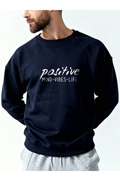 EFFRENATU Sweatshirt Lacevert Hoodless Custom Design Positive Mind