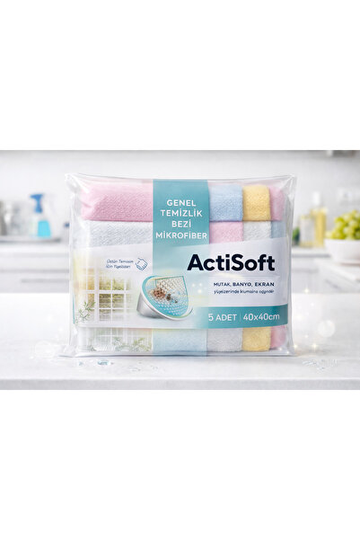 actisoft Lavetă de curățare generală – Microfibră (5 bucăți) |   40×40 cm)