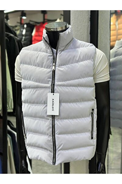 Maça Fashion Erkek Dik Yaka Şişme Yelek Fermuarlı Slim Fit Günlük Spor Şişme ...