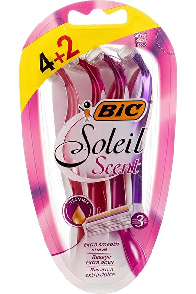 Bic Soleil Scent Lady Triple Blade Disposable Shaver Blister Of 4+2 Free