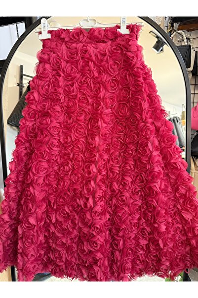 Loreen Gül Detaylı Etek