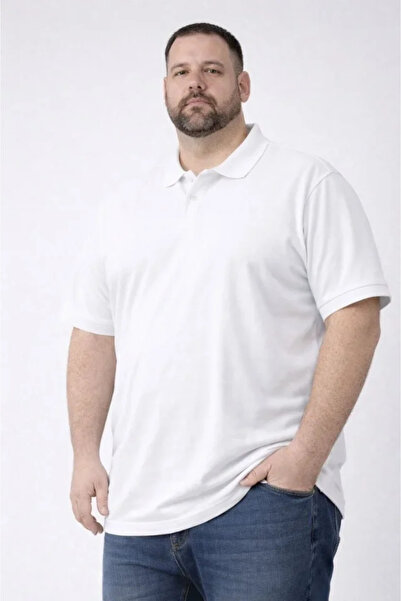 JANES Tricou pentru bărbați, din țesătură Pique, cu guler cu nasturi, supradi...