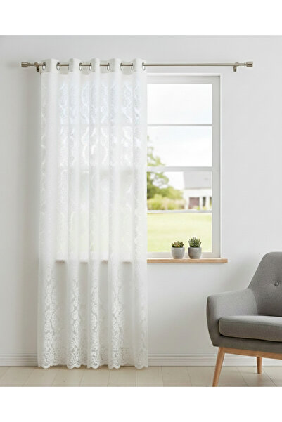 REDTAG ستارة شفافة مزخرفة بالزهور باللون العاجي