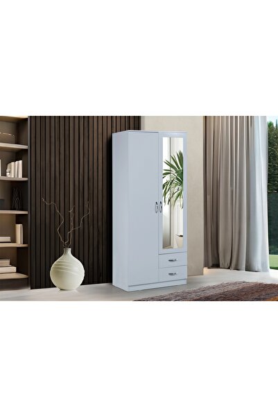 Vivense REGA GARDIROP, BEYAZ, 2 KAPAKLI