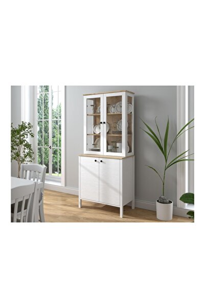 Vivense LUMERA İSKANDİNAV KONSOL VİTRİN BÜFE, 4 KAPAKLI