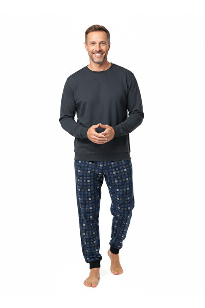 Oppland Ανδρικό πιτζάμα με εσωτερικό μεταξωτό εσώρουχο, ελαστική μέση και πόδ...