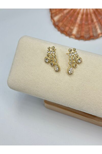 BYYEŞO Drop Stone Detail Steel Earrings