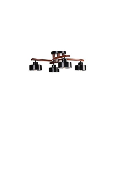 Vivense WESTON DÖRTLÜ CEVİZ METAL BAŞLIKLI PLOFONYER AVİZE