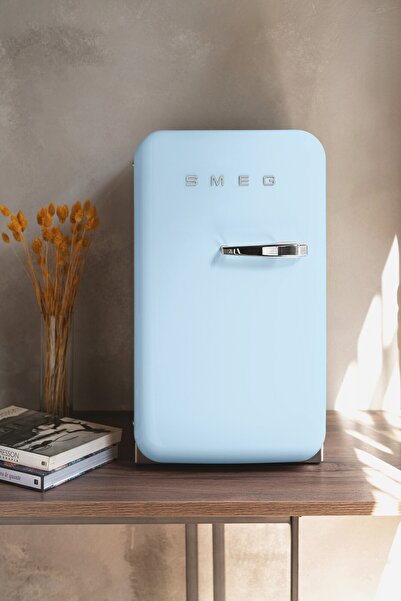 SMEG 50'S Style Retro Pastel Mavi Mini Buzdolabı FAB5LPB5 Sol Kapı