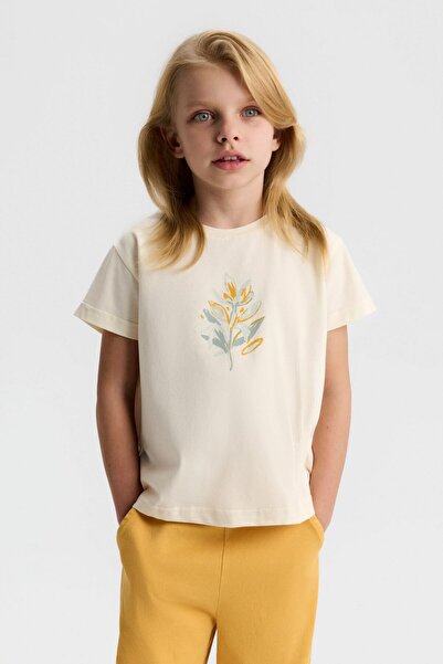 NK تيشيرت للفتيات من زامباك من عمر 4 إلى 8 سنوات كريمي