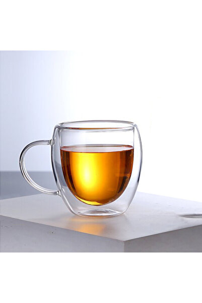 OEM Set of 6 double-walled espresso cups, 80 ml, heat-resistant glass, transp...