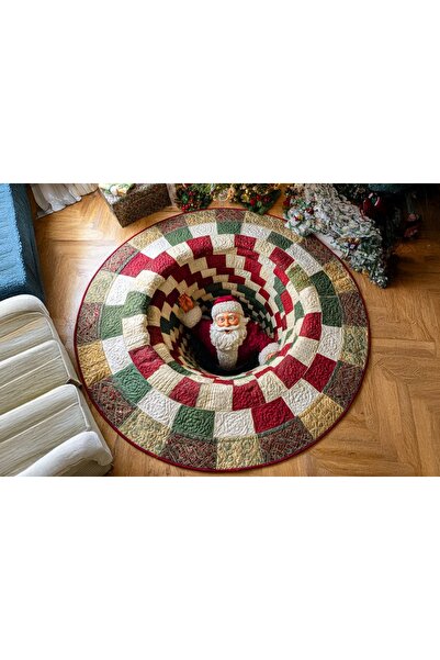 Vivense Noel Baba Yılbaşı Temalı Halı, 510 Yng 100X100Cm