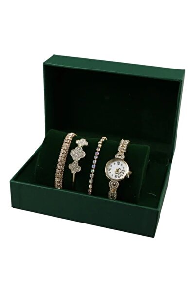 velve Gracy Amour set for women with metal watch and three assorted bracelets...