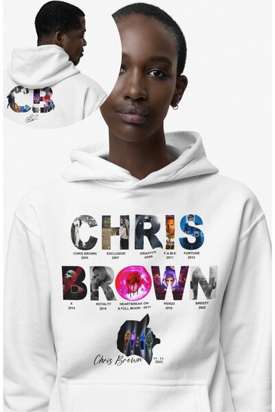 Fuddy Moda سويت شيرت للجنسين من ألبومات كريس براون Ense مطبوع بغطاء رأس، قصة ...