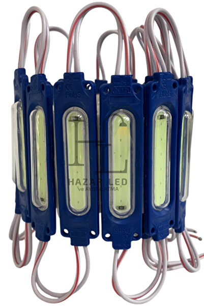 Hazar Led Cob Led Modül Lensli 2 Watt 12 Volt Turkuaz (10 Adet)