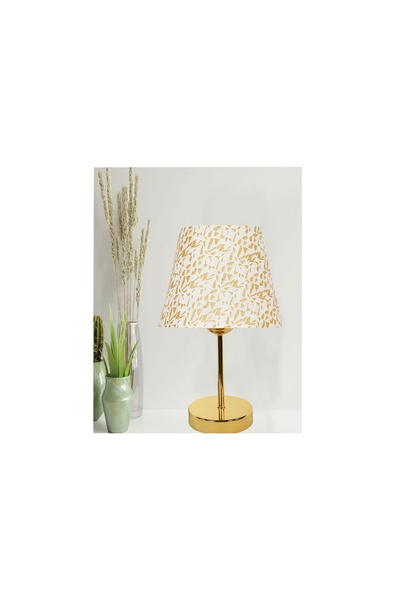 Vivense EVLİGHT MASA LAMBASI LÜX METAL GOLD ABAJUR/ GOLD SİMLİ