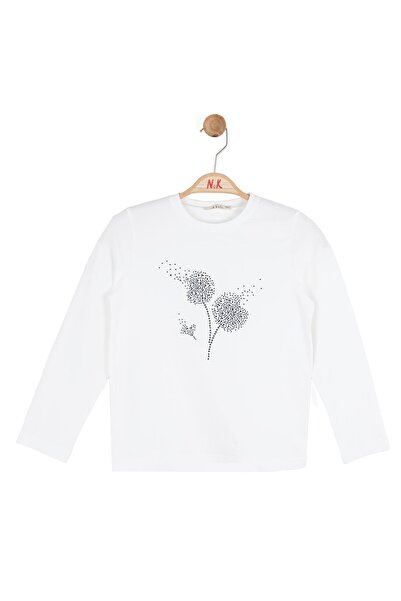 NK Girl's Nilüfer Badi 8-14 Years Old White-Navy Blue