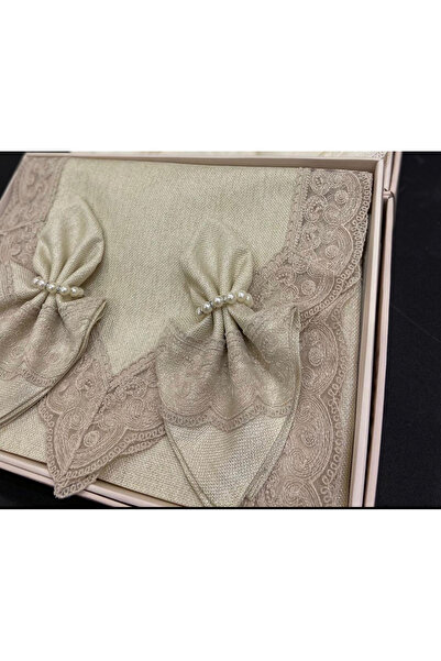 Sfr Home by FİSKOS Jute Soft Silvery Fabric Dining Table Cloth Set