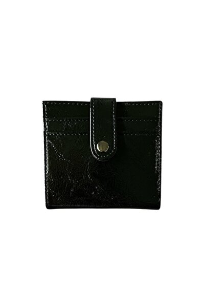 stravis Black Card Holder Wallet with Multiple Card Slots and Money Compartment