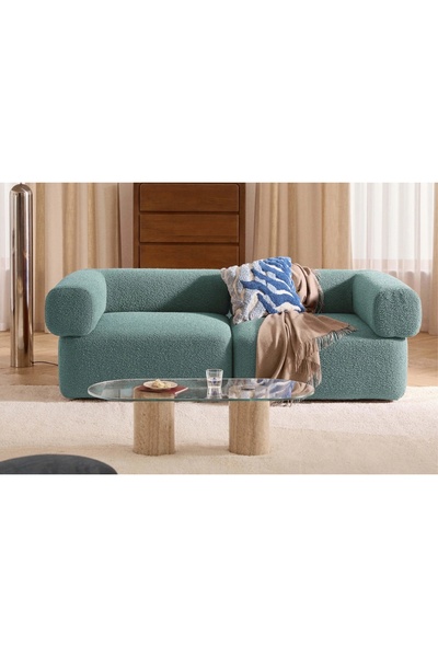 Vivense ALBA BUKLE MODÜLER İKİLİ KOLTUK, TURKUAZ