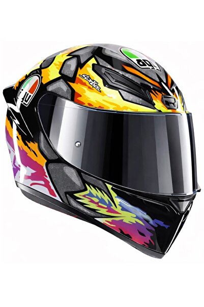 AGV K1 S Bezzecchi Kapalı Kask-Gri Vizör