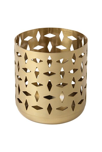 IKEA حامل شموع صغير من GOKVÄLLÅ، لون ذهبي، 8 سم