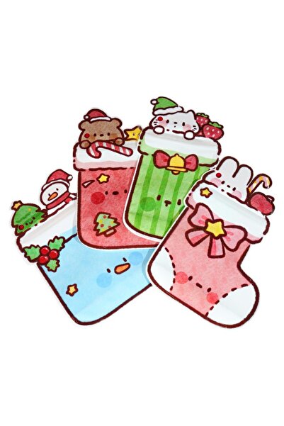 hediye Yılbaşı Temalı Figürlü Kilitli Poşet