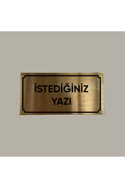 Gold Aluminum Door Name Badge You Can Print Any Text 10x20 CM with Adhesive on the Back