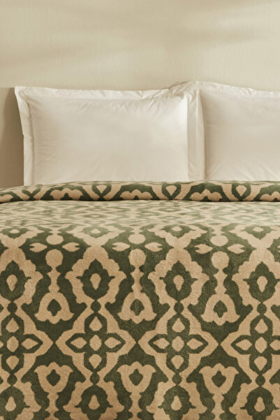 Karaca Home Rina Çift Kişilik Pamuklu Battaniye Yeşil