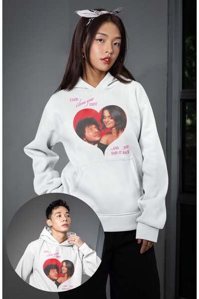 Fuddy Moda سويت شيرت سيلينا جوميز هارت مطبوع بغطاء رأس للجنسين، هوديي ذو طابع...