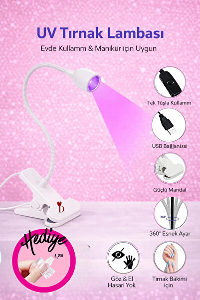 Dami Beauty Akrobat UV LED Masa Lambası - Protez Tırnak Kalıcı Oje Kurutucu +...