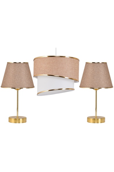 Vivense EVLİGHT SARKIT AVİZE ABAJUR SETİ,KUMBEJİ