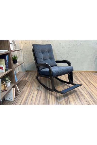 Vivense KONTES SALLANAN SANDALYE, ANTRASİT, WENGE SİYAH AYAK