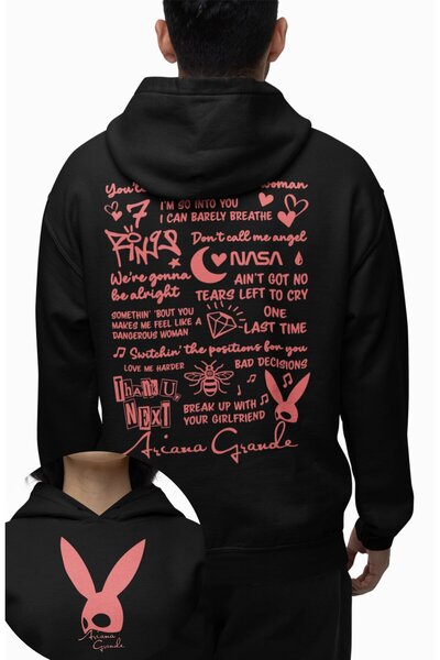Fuddy Moda Unisex Ariana Grande Albums Back Print Hooded Sweatshirt, Oversize...
