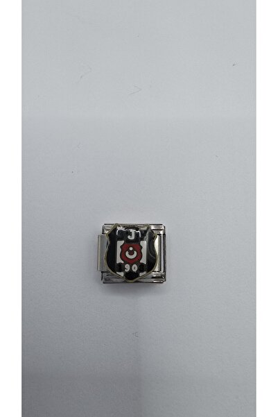 ahsenaksesuar2025 Paslanmaz Çelik İtalyan Bileklik Uyumlu -BJK- Siyah Beyaz A...