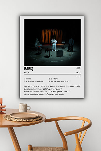 postercraft Poizi Barış Albüm Tasarım Modern Panel Tablo Poster