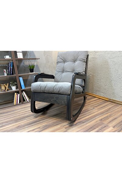 Vivense KONTES SALLANAN SANDALYE, KÜL GRİ, WENGE SİYAH