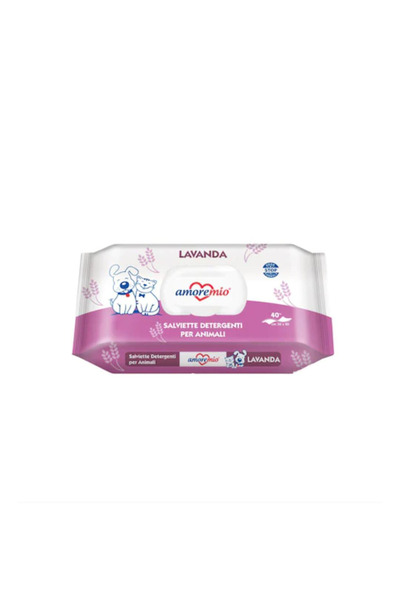 OEM AMORE MIO Wet Wipes for Dogs and Cats with Lavender 40 pcs
