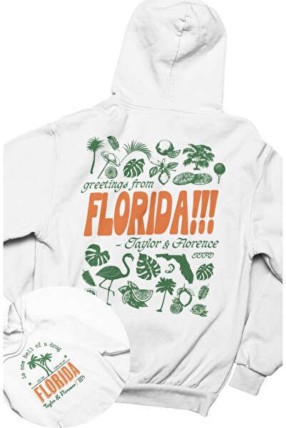 Fuddy Moda Φούτερ με κουκούλα Unisex Florida με στάμπα στην πλάτη, Oversize φ...
