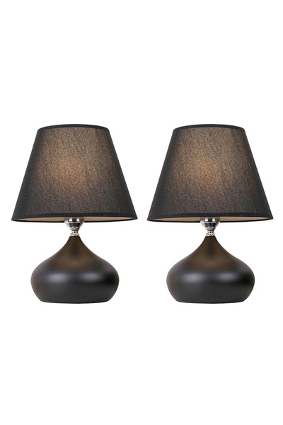 Vivense EVLİGHT LAPİS İKİLİ SET, SİYAH ŞAPKA, TEKLİ METAL ABAJUR