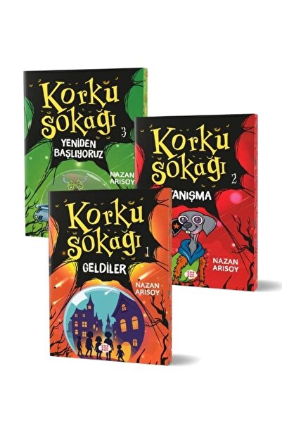 Dokuz Çoçuk KORKU SOKAĞI SERİSİ 3 KİTAP YAN BOYAMALI