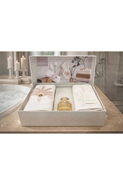 İyi Geceler İstanbul Oda Scented Towel Set Boho Iceland Cream (50 X 90 cm)