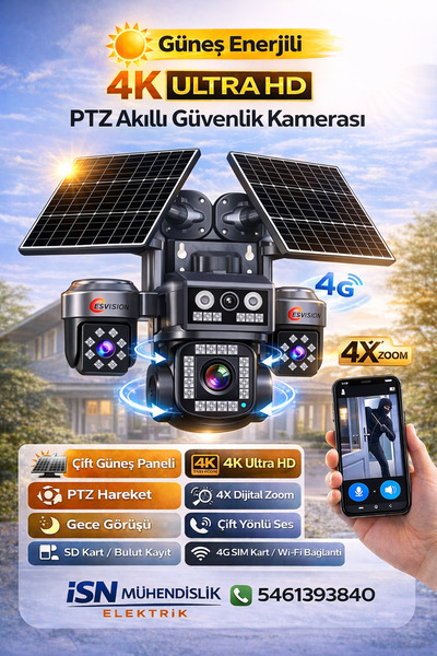 Esvision ES-5704 4G SOLAR AOV 4 LENS KAMERA