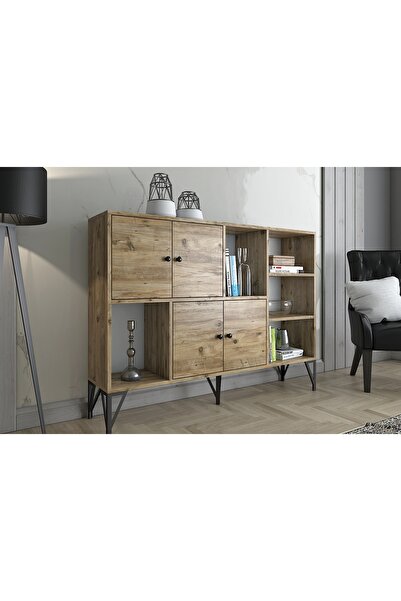 Vivense RÜZGAR KONSOL, METAL AYAKLI, ATLANTİK ÇAM, 140 CM