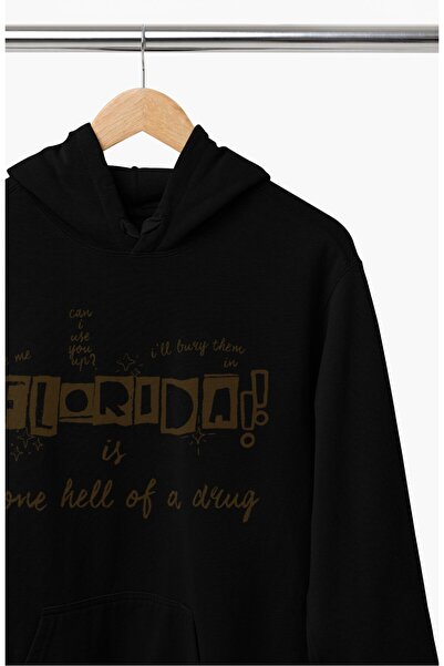 Fuddy Moda سويت شيرت للجنسين بتصميم عتيق مكتوب عليه فلوريدا بغطاء رأس، هودي ق...